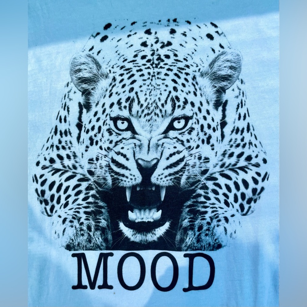 Arm The Animals "MOOD" Cheetah Tee Shirt Medium